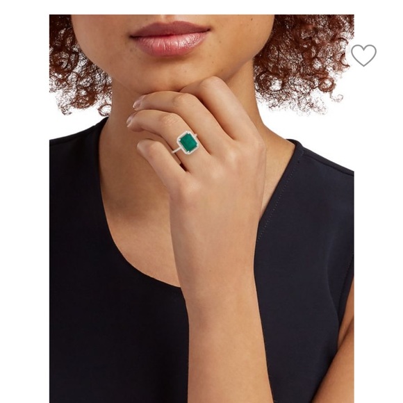 EFFY EMERALD DIAMOND RING - Picture 4 of 8